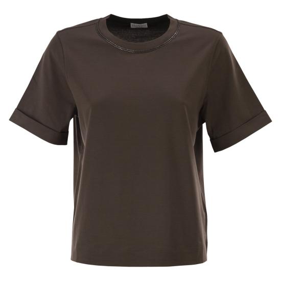 26SS 브루넬로 쿠치넬리 폴로 티셔츠 M0T81BZ100 DARK BROWN