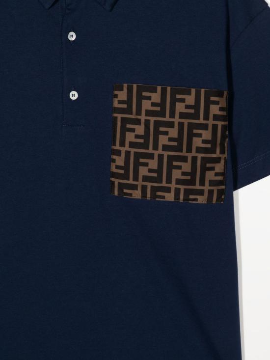 25FW [키즈] 펜디 티셔츠 JMI399 7AJF1I11 Blue - FENDI