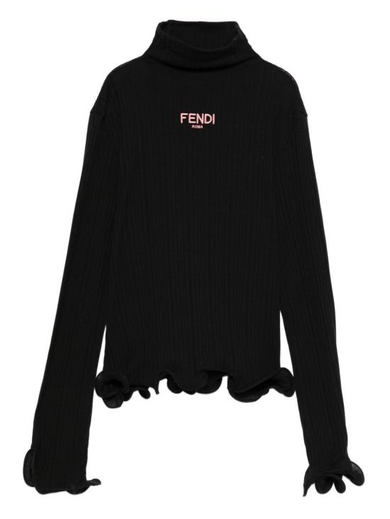 25FW [키즈] 펜디 티셔츠 JFI389 AYMIF0GME Black