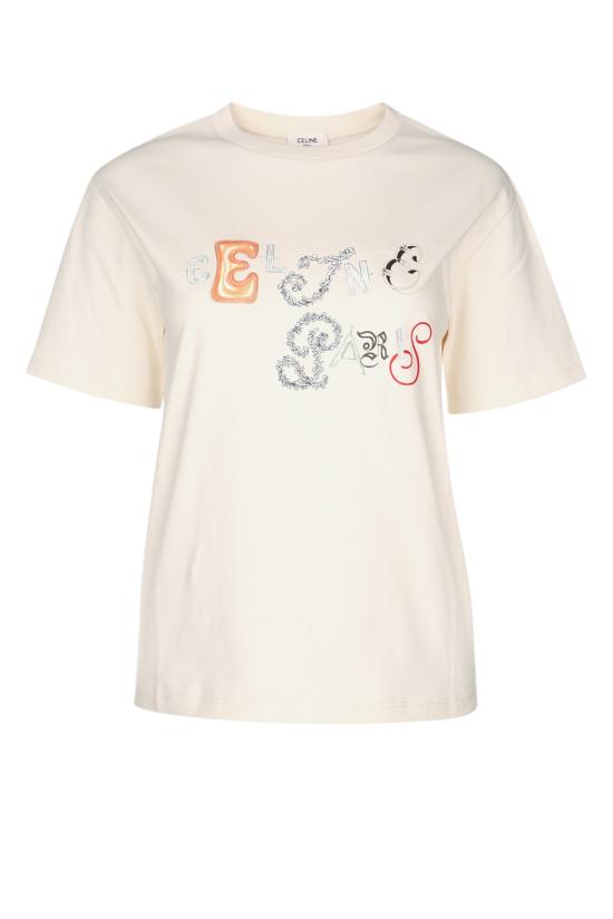 26SS 셀린느 물리네 알파카 & 울 크루넥 스웨터 RY0PR2V08 31GM GREENMULTICOLOR