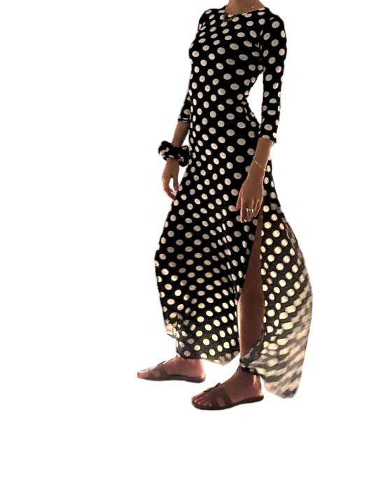 25SS Hawa Made From Love 롱 원피스 아야나 드레스 (큼직한 도트 무늬) - HAWA MADE FROM LOVE