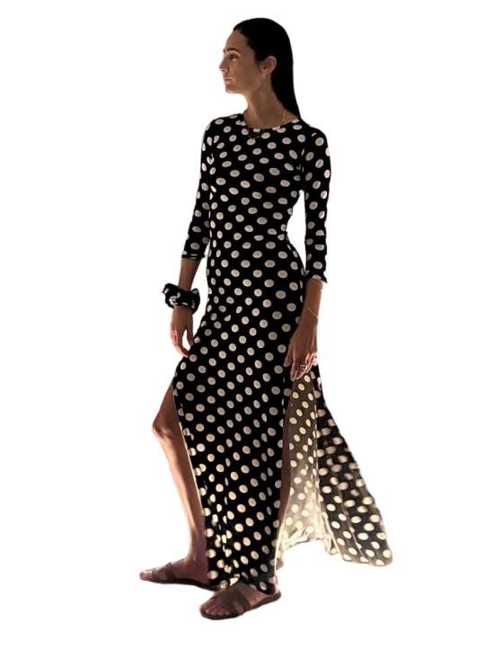 25SS Hawa Made From Love 롱 원피스 아야나 드레스 (큼직한 도트 무늬)