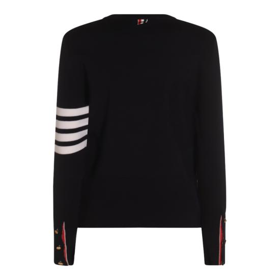 26SS 톰브라운 울 밀라노 스티치 클래식 4바 풀오버 니트 FKA239A00014415 Black - THOM BROWNE