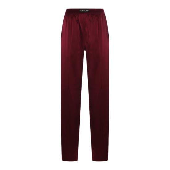 25FW 톰포드 로고 밴딩 파자마 팬츠 PAW397FAX881GV481 Black