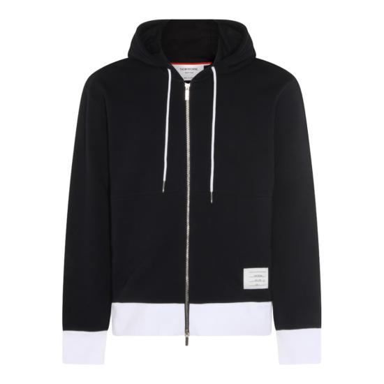 26SS 톰브라운 4바 저지 집업 후디 MJT517A03037415 Black