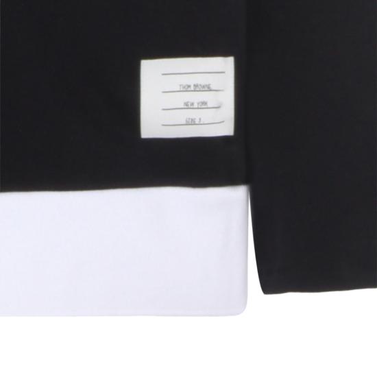 26SS 톰브라운 4바 저지 집업 후디 MJT517A03037415 Black - THOM BROWNE