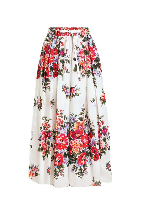 26SS 돌체앤가바나 미디 스커트 F4DC7THS5UU HA5ZO Mazz fiori f bianco