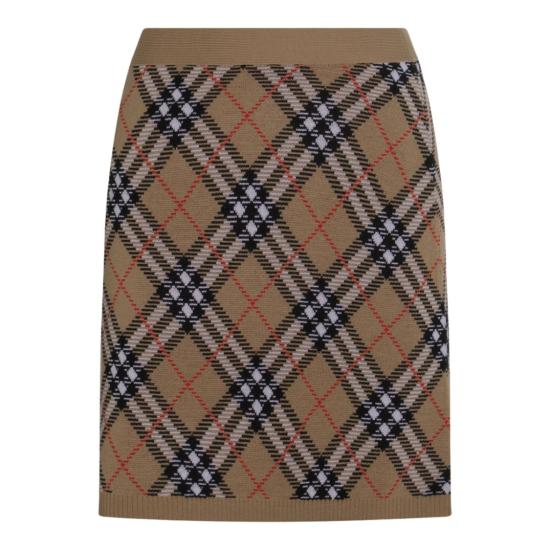 25FW 버버리 체크 울 스커트 8110604C1309 Brown