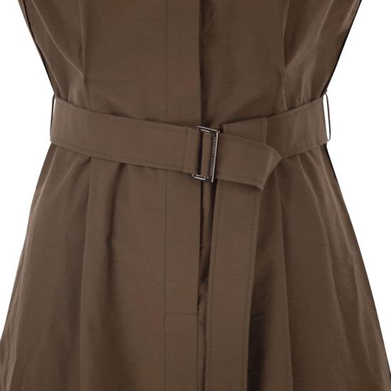 26SS 브루넬로 쿠치넬리 미디 원피스 ML140A5286 BROWN - BRUNELLO CUCINELLI