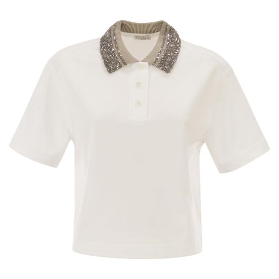 26SS 브루넬로 쿠치넬리 폴로 티셔츠 M0T63EJ105 WHITE
