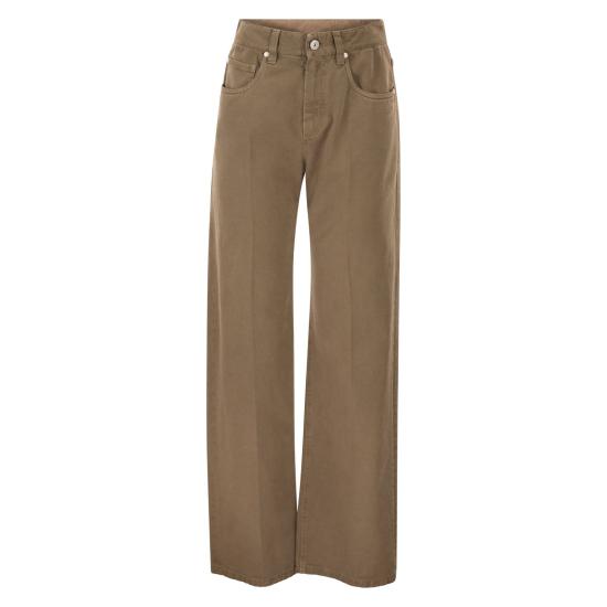 26SS 브루넬로 쿠치넬리 컨템포러리 루즈 데님 팬츠 M0H81P5568 BROWN