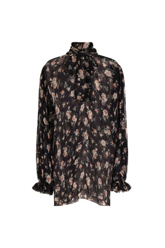 26SS 돌체앤가바나 미디 원피스 F7BL0TIS10R HN5XQ Rose vintage f nero