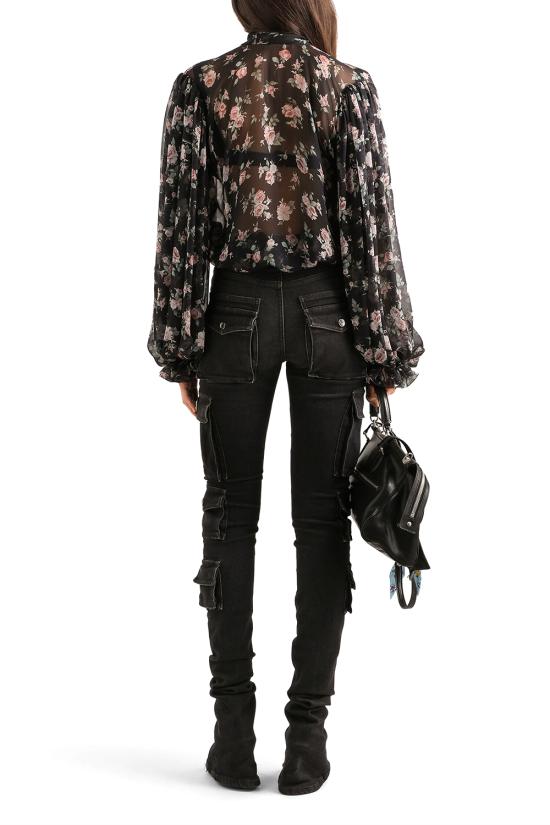 26SS 돌체앤가바나 미디 원피스 F7BL0TIS10R HN5XQ Rose vintage f nero - DOLCE & GABBANA