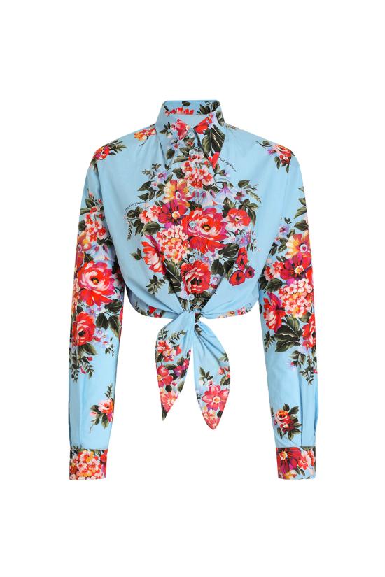 26SS 돌체앤가바나 셔츠 F5T76THS5UU HC5ZO Mazz fiori f celeste