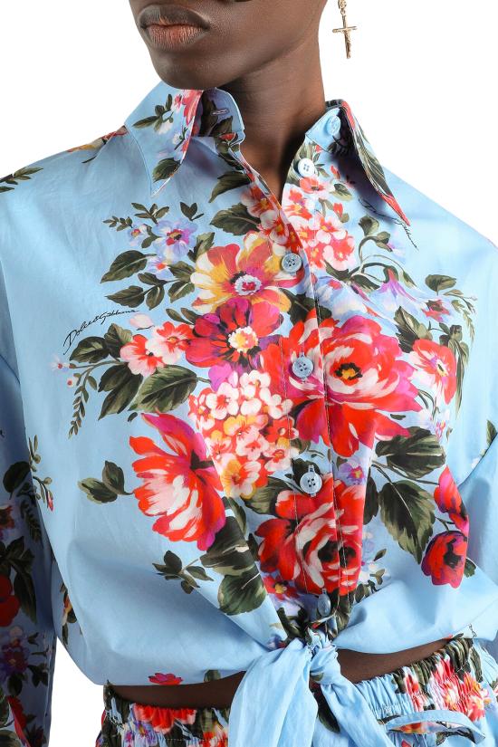 26SS 돌체앤가바나 셔츠 F5T76THS5UU HC5ZO Mazz fiori f celeste - DOLCE & GABBANA