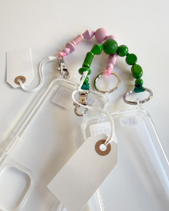  이나세이파트 키링 이나 세이파르트 혼합 비즈 휴대폰 손목 지갑