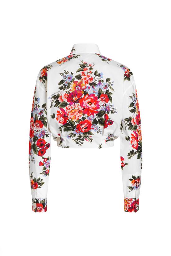 26SS 돌체앤가바나 셔츠 F5T76THS5UU HA5ZO Mazz fiori f bianco - DOLCE & GABBANA