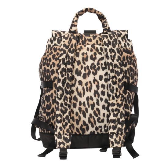 26SS 가니 레오파드 테크 백팩 A4757 943 Brown - GANNI