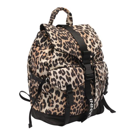 26SS 가니 레오파드 테크 백팩 A4757 943 Brown - GANNI