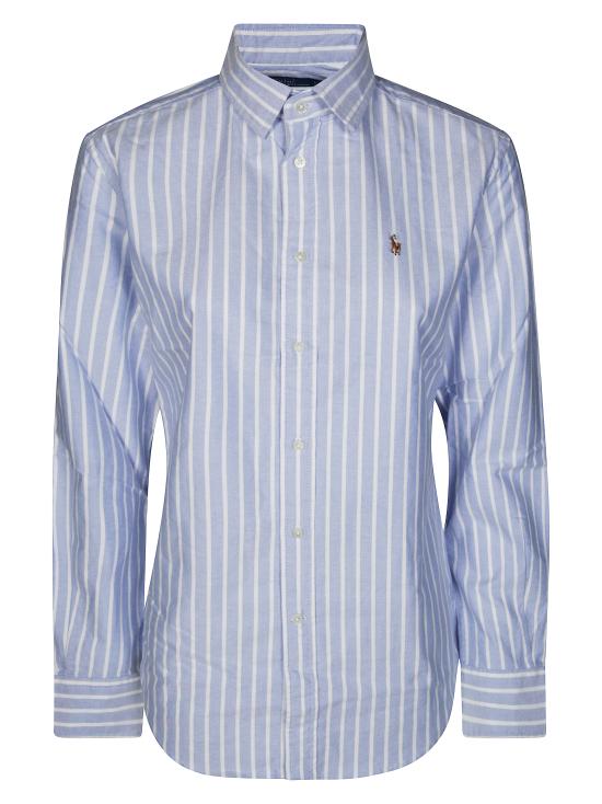 25FW 폴로 랄프로렌 슬림 핏 스트라이프 옥스포드 셔츠 211891377004 3ORN AZZURRO - POLO RALPH LAUREN