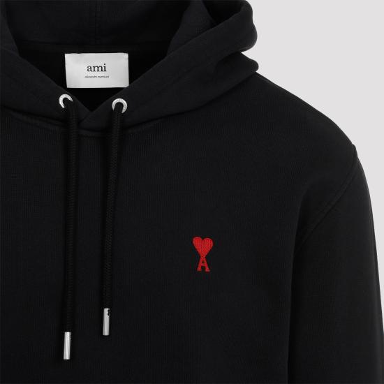 26SS 아미 후드 티셔츠 BFUSW235 730 001 BLACK - AMI