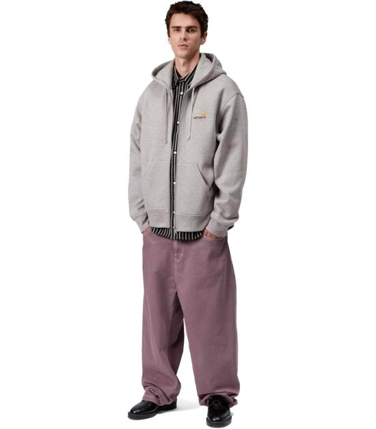 26SS 칼하트 WIP 후드 아메리칸 스크립트 자켓 I033063 V6XX S Grey - CARHARTT WIP