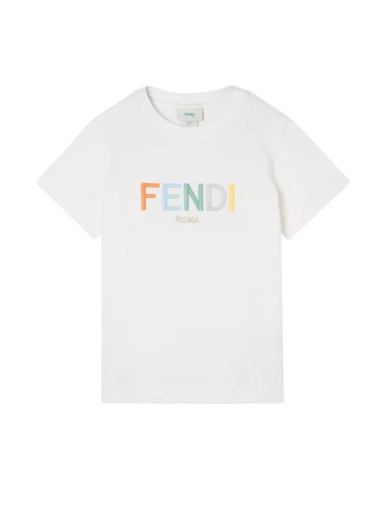 26SS [키즈] 펜디 티셔츠 JUI206 7AJF0TU9 White