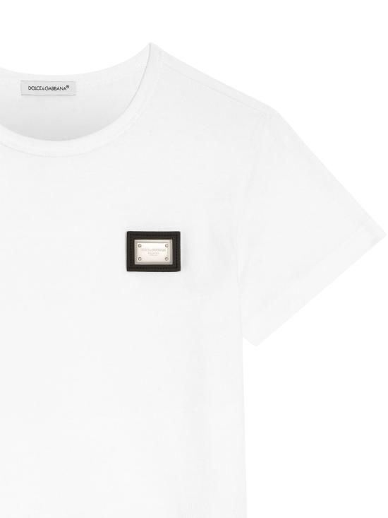 26SS [키즈] 돌체앤가바나 티셔츠 L4JT7T G7P1TW0800 White - DOLCE & GABBANA