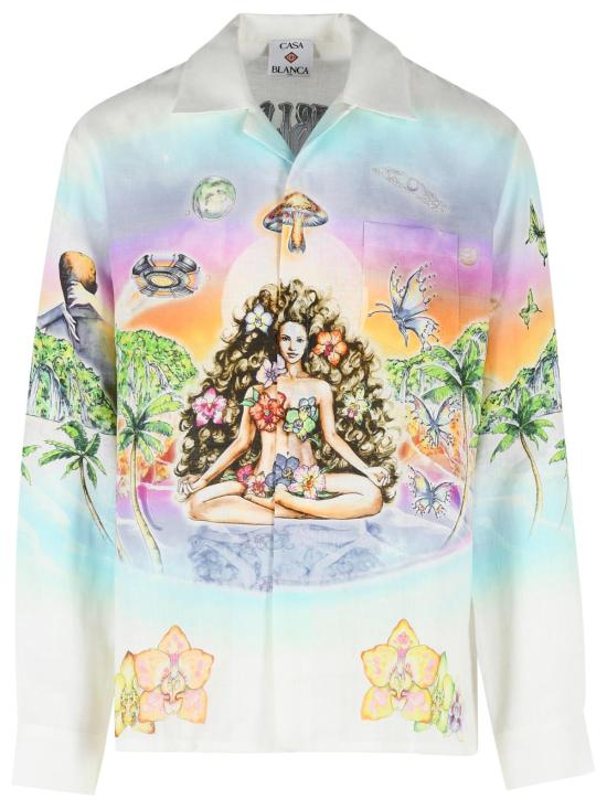 26SS 카사블랑카 긴팔 셔츠 M SS26 SH 006 05INNOCENCE White