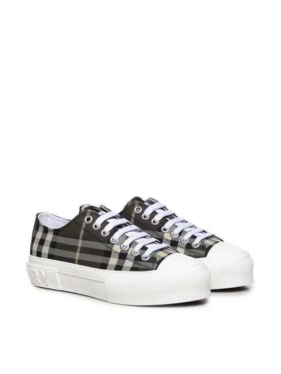 26SS 버버리 체크 나일론 블렌드 스니커즈 8118854 THICKET BROWN DOM - BURBERRY