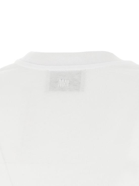 26SS 아미 스몰 하트 로고 코튼 크롭 티셔츠 FTS347 724 100 White - AMI