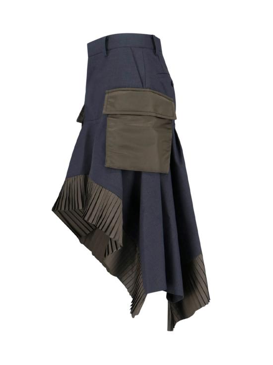 26SS 사카이 미디 스커트 26 08285 342 Grey - SACAI