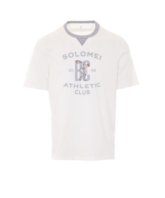 26SS 브루넬로 쿠치넬리 로고 티셔츠 M0B131001GCFR27