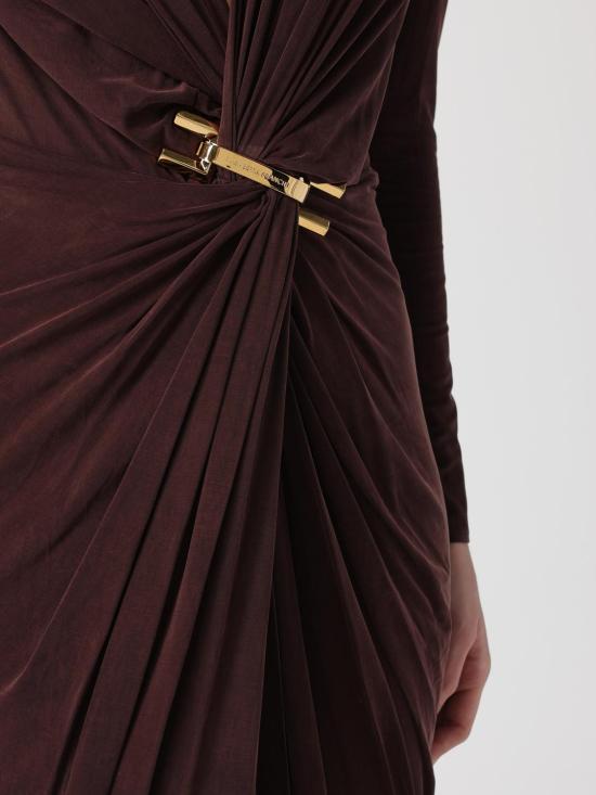 26SS 엘리자베타프랜치 롱 원피스 ABR2961E2 644 Brown - ELISABETTA FRANCHI