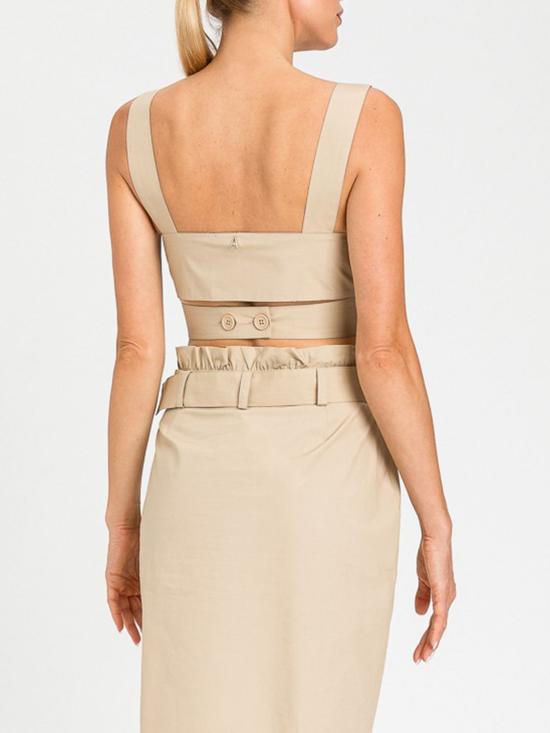 26SS 액티튜드 트윈세트 민소매 티셔츠 261AP208A 13191 Safari - ACTITUDE TWINSET