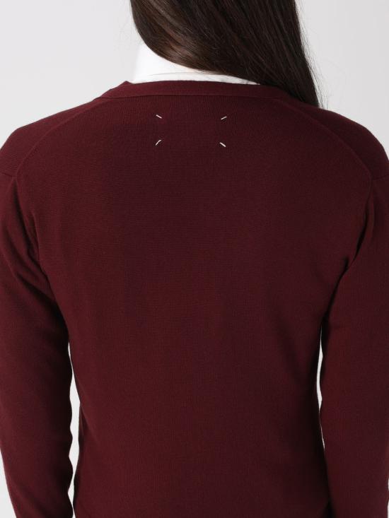 26SS 마르지엘라 울 가디건 S51HP0026M13225 211 Burgundy - MAISON MARGIELA