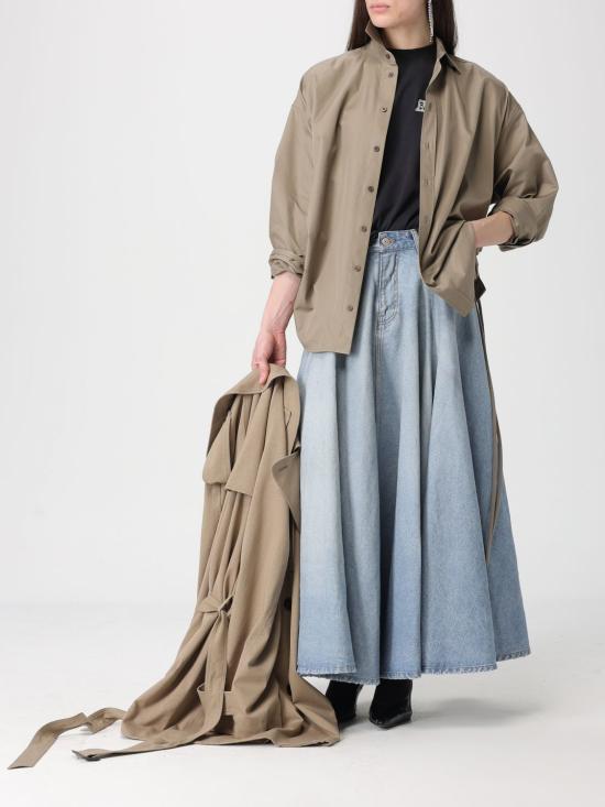 26SS 발렌시아가 레이스 업 셔츠 857835TTP08 9506 Sand - BALENCIAGA