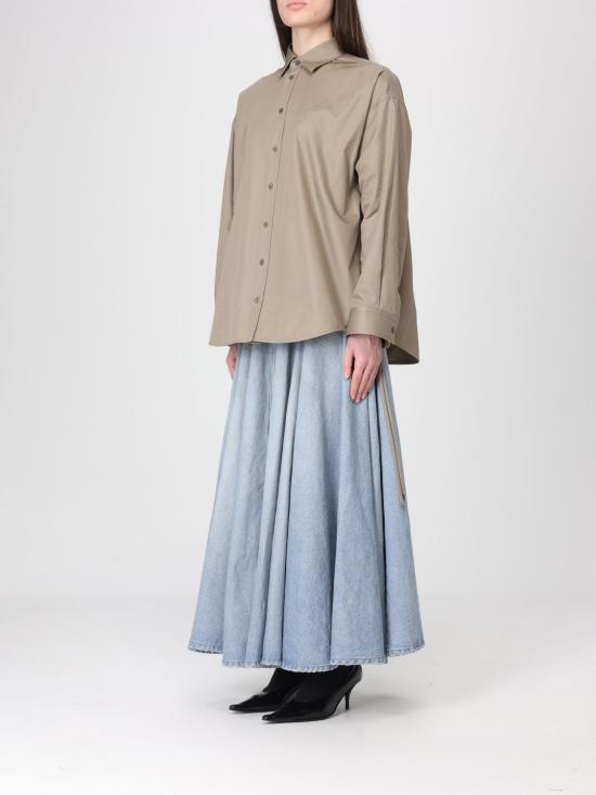 26SS 발렌시아가 레이스 업 셔츠 857835TTP08 9506 Sand - BALENCIAGA