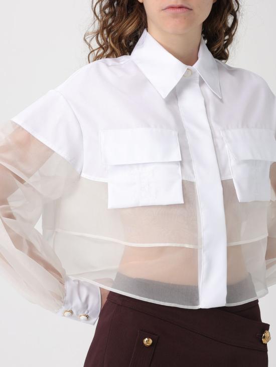 26SS 엘리자베타프랜치 셔츠 CA11861E2 360 White - ELISABETTA FRANCHI