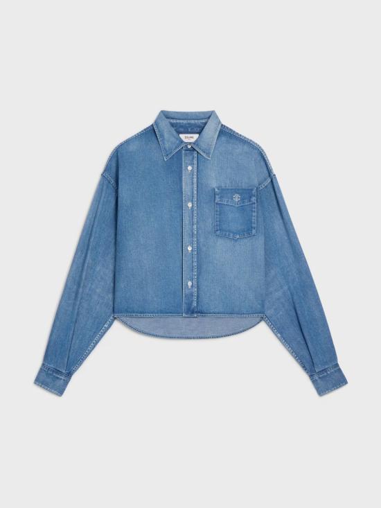 26SS 셀린느 데님 크롭 셔츠 RC0BC2N67 GDP1 Denim