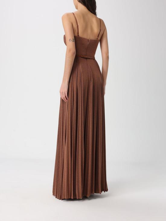 26SS 엘리자베타프랜치 롱 원피스 ABR1661E2 600 Brown - ELISABETTA FRANCHI