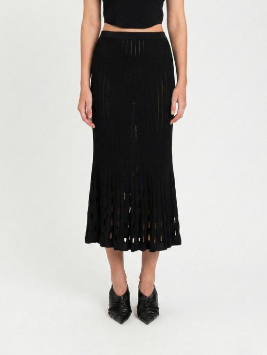 26SS 액티튜드 트윈세트 롱 스커트 261AP3072 00006 Black