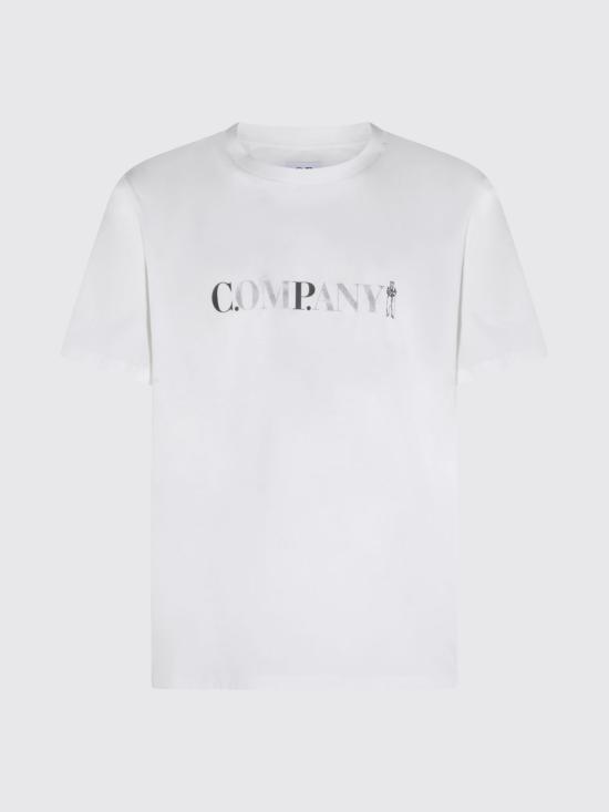 26SS 씨피 컴퍼니 30/1 저지 숏슬리브 로고 티셔츠 20CMTS085A005100W 103 White - C.P. COMPANY