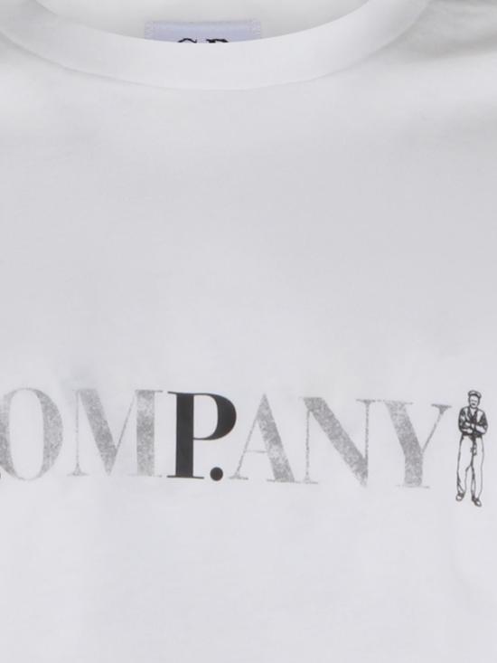 26SS 씨피 컴퍼니 30/1 저지 숏슬리브 로고 티셔츠 20CMTS085A005100W 103 White - C.P. COMPANY