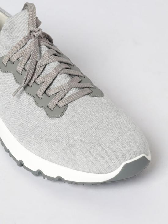 26SS 브루넬로 쿠치넬리 코튼 니트 세미 폴리쉬드 카프스킨 러너 MZUPMBO252 CB308 Grey - BRUNELLO CUCINELLI