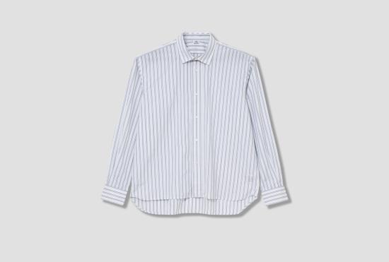 26SS SALON C. LUNDMAN 긴팔 셔츠 더블 칼라  - 알비니 코튼 CL504 블루