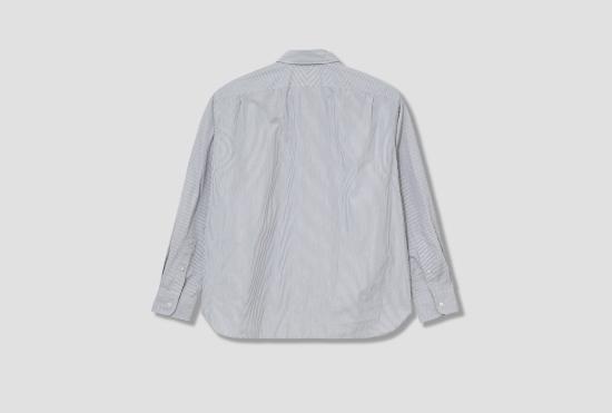 26SS SALON C. LUNDMAN 긴팔 셔츠 더블 칼라  - 알비니 코튼 CL504 스트라이프 - OTHER BRANDS