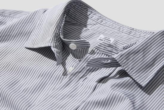 26SS SALON C. LUNDMAN 긴팔 셔츠 더블 칼라  - 알비니 코튼 CL504 스트라이프 - OTHER BRANDS