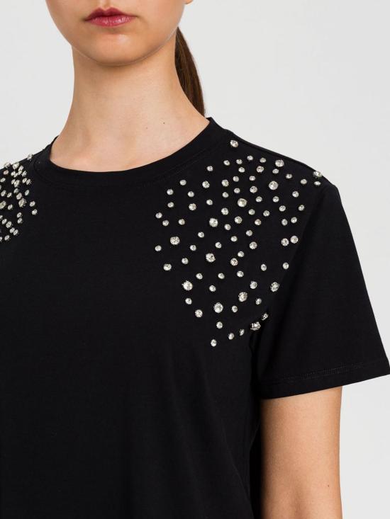 26SS 액티튜드 트윈세트 반팔 티셔츠 261AP2440 00006 Black - ACTITUDE TWINSET