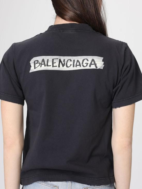 26SS 발렌시아가 반팔 티셔츠 850990TTVL6 1041 Black - BALENCIAGA